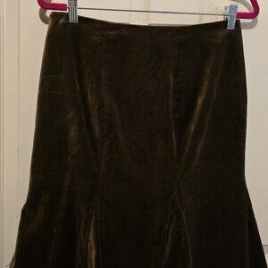 𝅺BODEN Brown Velvet Flirty Pencil Skirt Size 6